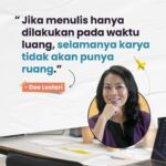 Dewi Lestari Instagram – Menulis itu sebagian kecil bakat, sebagian besar konsistensi. Ingin punya sistem kerja dan cara pikir yang kondusif untuk habit menulis? Empat hari lagi kesempatanmu ikut Kelas Kaizen Writing Batch 11. Sampai tanggal 4 Mei, masih ada kesempatan mendapatkan diskon 30% dengan kode promo KAIZEN11. Segera daftar, klik link di Bio, dan bergabunglah bersama keluarga besar RT Kaizen Writing ☺️ Sampai jumpa di kelas 👋
#KelasKaizenWriting #KKW #DeeLestari #Kuncie