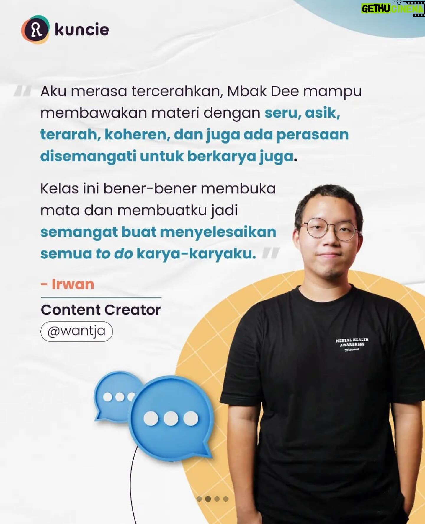 Dewi Lestari Instagram - Yes! Kesempatan belajar menulis di Kelas Kaizen Writing kembali terbuka. Ikuti Batch 11 yang akan digelar pada 7-9-11 Mei 2024, dan rasakan manfaat kelas ini untuk semangat dan produktivitasmu! π₯ Batas pendaftaran hanya sampai tgl 5 Mei, ya. Silakan klik link di Bio. Sampai jumpa di kelas bersama Bu RT π Terima kasih @wantja yang sudah berbagi pengalamanmu di Kelas Kaizen Writing πβΊοΈ #KelasKaizenWriting #KKW #Kuncie #DeeLestari