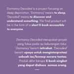 Dewi Lestari Instagram - Buku perdana si Bungsu @atishaprajna, berjudul “Dormancy Decoded”, sudah rilis! 🥳 Buku ini merupakan tugas akhir, atau Culminating Project, yang menjadi syarat kelulusan Atisha dari SMP Cikal. Setiap anak boleh memilih beragam proyek sesuai dengan minat mereka. Atisha memilih untuk membuat buku. Mengangkat isu gangguan tidur yang ternyata banyak dialami remaja, buku ini sarat dengan info, trik, dan tips praktis. Dr Andreas Prasadja, salah satu narasumber Supernova Gelombang, juga ikut menyumbang pendapat ahlinya di buku ini. Amat bangga dengan kerja keras Atisha mewujudkan “Dormancy Decoded”, buku digital full colour yang setiap halamannya ia susun dan desain sendiri. Sekarang sudah tahu betapa sulitnya bikin buku ya, Sha? 😁 I do hope this won’t be the last one, though 😉 “Dormancy Decoded” sudah bisa diakses oleh publik. Silakan ke bit.ly/dormancydecoded atau klik link di Bio 👆 Big congrats once again, Tisha. Papa @rezagunawan would be so proud 🥹❤️ #DormancyDecoded #AtishaPrajna