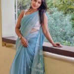 Dhanalakshmi Saminathan Instagram - 🌙 Saree : @askcouturesaree Pc: @style_with_abi #instapost #ootd #portrait #saree #foryou #dhanasaminathan