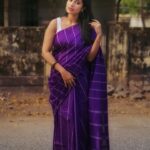 Dhanalakshmi Saminathan Instagram - I 💜 You Comment your favourite 1,2,3,4,5 🙈😍 Saree : @askcouturesaree Shot by : @tru_the_lens_with_monk . . . #purple #sareelove #sareeseries #photography #photoshoot #photoframes #picoftheday #ootd #photooftheday #photogram #portrait #sareestyling #love #featured #fyp #dhanasaminathan