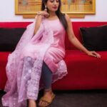 Dhanalakshmi Saminathan Instagram - If prettiness was a color, it would be pastels🌸 Salwar: @label_tawakkul Shot by : @tru_the_lens_with_monk . . . #instapost #instadaily #pink #picoftheday #pastel #pastels #dress #dressup #fashionista #fashionvlog #featured #fyp #dhanasaminathan