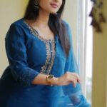 Dhanalakshmi Saminathan Instagram - Zeal in the teal blue - Salwar from @panchii.ig Shot by : @tru_the_lens_with_monk ✨ . . . #salwarsuit #instapost #ootd #picoftheday #dhanasaminathan