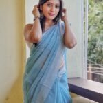Dhanalakshmi Saminathan Instagram - World Saree Day✨🥻 Saree by : @askcouturesaree Shot by : @style_with_abi . . . #worldsareeday #saree #sareelove #portrait #foryou #picoftheday #ootd #ootdfashion #actress #explorepage #tamil #tamilstatus #sixyardsofelegance #sareefashion #dhana #dhanasaminathan