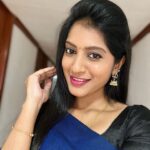 Dhanalakshmi Saminathan Instagram - 🖤 Saree : @meeshoapp . . . #insta #instagood #instagram #sareegram #saree #foryou #selflove #selfie #news #newsanchor #kalaignarnews #explore #dhana #dhanasaminathan