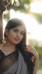 Dhanalakshmi Saminathan Instagram - 🌝🌸 Song copyright ©️ to concern person . Thanks @knotnthreads for this wonderful saree🥰😍. DM @knotnthreads for more collection💞 Shot by : @g_a_n_e_s_h_1105 {saree, desicore, aesthetic,desi aesthetics} . . . . #saree #outfit #aesthetic #desi #desilook #cotton #knotnthreads #cottonsaree #simple #trendingreels #fyp #explore #dhana #dhanasaminathan