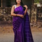 Dhanalakshmi Saminathan Instagram - I 💜 You Comment your favourite 1,2,3,4,5 🙈😍 Saree : @askcouturesaree Shot by : @tru_the_lens_with_monk . . . #purple #sareelove #sareeseries #photography #photoshoot #photoframes #picoftheday #ootd #photooftheday #photogram #portrait #sareestyling #love #featured #fyp #dhanasaminathan