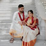 Dharshana Ashokan Instagram – Mr and Mrs.Abishek ❤️
Blouse – @nirali_design_house 
Makeup – @sofiajasminemakeup 
Hair – @makeoverby_pranitha 
Saree pleating – @perfectpleats_saree_stylist