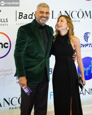 Diamand Abou Abboud Instagram - With my beautiful and handsome husband @hanyadelofficial at the opening of Cairo International Film Festival. Congratulations @cairofilms @mohefzy and all the team !!

Styled by @georgesrichane 
Dress by @basilsodaworld 
Hair by @butterflyhairstudioo 
Accessories by @kaffatma 
Huge thanks to all ♥️
And thank you @kariemfadl @asmorii !!!
📸 @maged_helal 

#cairofilmfestival #CIFF #film #festival #cinema #movies #hanyadel #diamandabouabboud #love #life #laughter #dreams #createbeauty #makecinema #cairo #Egypt