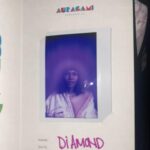 Diamond White Instagram – My aura violet!!!! 💜😇

Thank u @tinder for an amazing time. 

Styled by: @melvinstyles