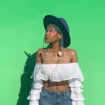 Diamond White Instagram – •a blooper from the secondhand shoot. Big ass green screen and wind don’t mix. There was also a strange man watching me the whole time making kissy noises. So the ambiance was great.•