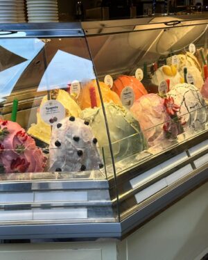 Diana Nyad Instagram - Italy is all about food. Then how can the Italians be so slim? They WALK! EverWalkers, this a land made for us. Pasta is supreme, pesto Bonnie’s favorite. In this small town of Florence we have come across a minimum of 50 gelato stores! Salted caramel for Bonnie. For me, Stracciatelli!
