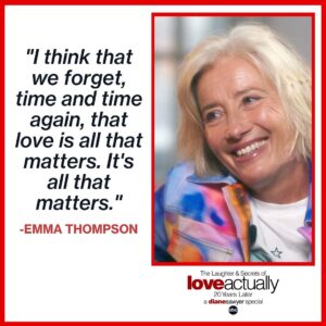 Diane Sawyer Instagram - Stars of ‘Love Actually’ - along with the writer and director - are marking the 20th anniversary of the making of the Holiday classic and the lasting messages from the film, in a new #abc2020 special with @DianeSawyer. | Watch the premiere Tuesday at 8/7c on ABC. Stream next day on Hulu.