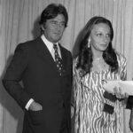 Diane van Fürstenberg Instagram - I found this old photo on @gettyimages . The man with me is Angelo Ferretti, the man I worked with when I was 21 in Como, Italy. He was a genius with colors and prints and taught me everything … as he invented the wonderful jersey that I used and that “wrapped “ millions of women around the world ! He helped me becoming the woman I wanted to be ! ❤️🙏❤️ as I proudly honor him today on the 50th anniversary of the DVF wrap dress !