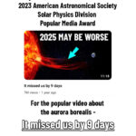Dianna Cowern Instagram - Congratulations to Dianna and the team! Physics girl has just been awarded the 2023 American Astronomical Society (AAS) Solar Physics Division (SPD) Popular Media Award (PMA) for her video - It missed us by 9 days. In this video Dianna explores the phenomenon of the aurora borealis, and how the Sun is responsible for ejecting mass throughout the solar system. If you'd like to watch the award winning video, it's here - https://www.youtube.com/watch?v=85-p9EIEVUA&t=128s&ab_channel=PhysicsGirl #science #scienceeducation #physics #auroraborealis #northernlights #sun #astronomy #solar #solarphysics #PhysicsGirl #scienceaward #winner #solarstorm