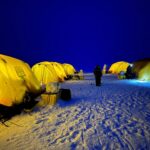 Dianna Cowern Instagram - Still reliving my visit to the US Navy’s Arctic Ice Camp in March. Living on an ice camp meant eating freeze dried eggs and peeing in a bag. Getting to the ice camp meant riding in a propeller plane with the Royal Canadian Air Force. All of it was insane. The 3 beautiful photos of the camp were taken by @sethbkoenig. Full video on my YouTube channel!!