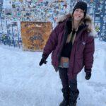 Dianna Cowern Instagram - the cold never bothered me anyway. Throwback to Feb this year in Prudhoe Bay Alaska, the “census-designated place” at the end of the Ice Road Truckers’ road. And the last photo is 160 miles north of THAT, where I slept on arctic sea ice above a nuclear submarine. With my current long covid health issues, I’m working very slowly on getting more videos about the nuclear submarine out for you guys, so stay tuned. Not too tuned…just a little tuned ☺️