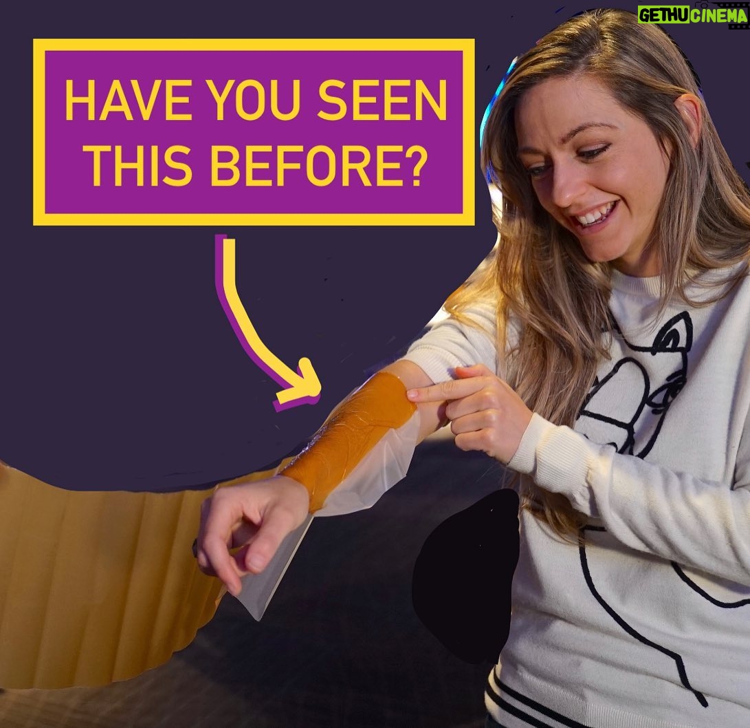 Dianna Cowern Instagram - Have you ever wondered about those yellow sticky drapes used during surgery? Turns out this is a technology that was launched over 40 years ago further advancing surgical incise drapes. The orange coloring is from iodine which is great at killing bacteria. The adhesive on the drape adheres it to the skin, holding bacteria in place while providing surgeons with a sterile surface. The 3M™️ Ioban™️ 2 Antimicrobial Incise Drape is one of @3m ‘s many adhesive technologies used in the medical industry. #ad