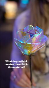 Dianna Cowern Instagram - This dichroic film reel from @3m is both beautiful and really difficult to produce. So much physics in such a thin film! #ad
