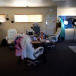 Dianna Cowern Instagram - This month, the Physics Girl office was officially closed down. Here are some images from not only it's original beautiful setup, but also after it's been packed up and moved. Dianna loved the office, and we loved doing the "explain to my editor" series in the smaller part. It was really sad to move it all out. We'll see what the future holds. I took the fun photos the day before the movers came. As always, thanks for your support everyone. Dianna is still daily bed-ridden. She is not going down hill at the moment, but she is still very sick. Her mom and sister were able to visit this week, and she's hanging in there for now.