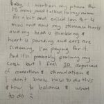 Dianna Cowern Instagram - Kyle here - we wanted to share this (Dianna writes me notes when talking is too hard). For context, when she says she "cant do something" it means there's often an energy or symptom cost to trying. For the last 5 months, tiny amounts of activity trigger awful symptoms. The symptoms can come unpredictably, either immediately or delayed for a day. For her, that's the hardest part of MECFS and long covid - not knowing when or how sick she'll become if she tries to be herself. #longcovid #MECFS