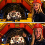 Dianna Cowern Instagram - Dianna in front of the ALICE experiment at CERN. Fun fact, those giant magnetic doors weigh thousands of pounds and take 2 full days to open. #CERN #LHC #Physics #particlecollider #quantum #science #facility #HiggsBoson