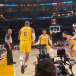 Dianne Doan Instagram - BUCKET LIST MOMENT. My mind is still blown from last night. Being in an arena filled with @lakers fans is an adrenaline rush that cannot be replaced. I’m so grateful for the opportunity to experience it. Thank you @bibigousa for having us. @danakadan you seriously are the man🙏🏼 appreciate you so much. And everyone who works so tirelessly to make nights like these run smoothly. We felt so safe and well taken care of.🙏🏼 And lastly…. When I say I SCREAMED when I saw @bibigousa on the court, on the Jumbotron, on the seats, and jerseys. It’s unreal what this kind of representation means. To know that our community is reaching new heights….. PROUD is an understatement.💜💛💜💛