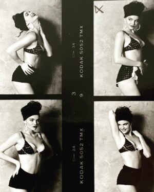 Dina Meyer Instagram - #throwback to another era in time…

A time when we used film in cameras, and needed a Lupe to view the images on a printed contact sheet.

A time pre-Dizzy, Kara, Lucinda, Kerry and Donatra…

That time …
at that photo shoot -
when I tried to be a pin-up/GUESS model. 
Oy…😂

#tbt 1990ish 
#pinup #blackandwhitephotography #lingerie