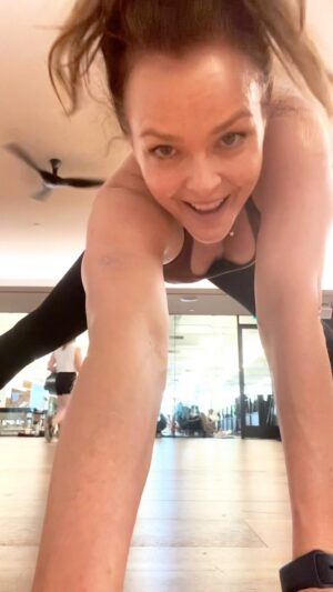 Dina Meyer Instagram - Can’t stop.  Won’t stop.
#throwback to this morning.

Dancing (no matter how good or bad you think you are)
is amazing for 
cardio, 
stamina, 
muscles and bones…
For energy - 
and feeling good in your soul.

Just practicing what I preach.

Thanks for subbing today Nicole @nicolesteenfitness 

My happiness tank is filled for the day. 😊

Sending out love and light to each of you.
Have a great day.
❤️❤️❤️

#dance #dancing #healthy #fitnessmotivation #healthylifestyle #starshiptroopers #over50 
#love #fun #laugh #joy #happy #strong #sexy #instadaily #instagood #inspiration #motivation
