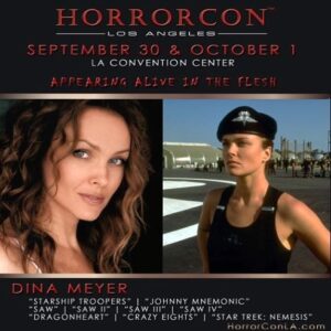 Dina Meyer Instagram - THIS WEEKEND!

If you’re in the Los Angeles vicinity, please DO come say hi! 

Would you Like to Know More??

@horrorconla  #sawmovie #birdsofprey #batgirl #oracle #starshiptroopers #startrek #dragonheart #johnnymnemonic #convention #losangeles #fun #spooky #horror #thingstodo