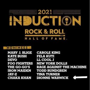 Dionne Warwick Instagram - What a day! I am thrilled. Please vote at vote.rockhall.com 🙏🏽
