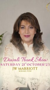 Divya Seth Shah Instagram - Inaugural Lamp Lighting of The Diwali Trunk Show by Brand Ambassador Divya Seth Shah on 21st October at 11AM. At The JW Marriott. . Join us at the Ombre Diwali Trunk Show, where passion meets craftsmanship. 💪 - Explore designers from Mumbai, Pune & Delhi as they launch their new collections EXCLUSIVELY at 📢THE OMBRE DIWALI TRUNK SHOW 🗓21st October’23 📍JW Marriott, SB Road, Pune. . In frame - @divyasethshah Photography & Cinematography - @perfectframesphotography . Outfit - @white_by_dinaaz & @zurriiluxury Jewellery- @solitariodiamonds Home Decor - @thehomespread Bed Covers - @hast.tales & @crimsonbluz . . #diwalitrunkshow2023 #ombrediwalitrunkshow #lifestyles #luxurylifestyles #instafashion #fashionmodel #brandowners #diwaliedit #makeup #expo #festiveedit #footwear #clothing #fashiondesigner #homegrown #designerwear
