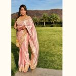 Divya Seth Shah Instagram - This is Now a Favourite Saree Renew Memory Celebration Pink is Perfect Sometimes 🌸 . . . #pink #saree #shamusatin #border #glowup