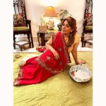 Divya Seth Shah Instagram - Diwali brings Everything Viraasat Legacy Learning Gifts This is My Naniji’s nearly 100 Year old Saree Silk Pure Zari She is with Me As are Her Teachings And Her Love . . . Photography @the_eye_in_the_wild_mihika_ #diwali #saree #heirloom #heritage #traditional #viraasat #life #reuse #revamp #nowaste #happy #red #history
