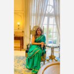 Divya Seth Shah Instagram - How can I not feel like Royalty at this Exquisite Palace .. Day 6 for My Devi Maa in Green Thank you for lovely Photographs @wamiqsaifi . . . #queen #palace #exquisite #vibe #evening #green #devi #heritage #india