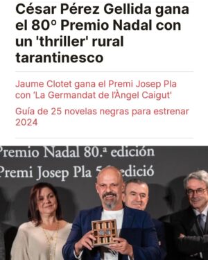 Dolores Redondo Instagram - En Barcelona celebrando.
Permitidme ceder al orgullo de ser amiga de este señor.
Enhorabuena César. Eres un pedazo de escritor, y uno de mis mejores amigos.  Un honor.