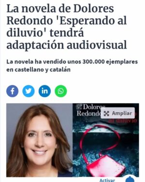 Dolores Redondo Instagram - Buenas noticias,  algo que celebrar...con vosotros. 
Gracias lectores, me hacéis sentir que que la alegría genuina se contagia y se propaga como electricidad positiva.
Soy feliz. 
Esperando al diluvio .
#esperandoaldiluvio 
#doloresredondo
