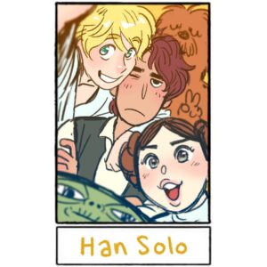Domee Shi Instagram - Next up, Han Solo! This is my first Star Wars fanart ever so please forgive me! 🙏 I gave up on Chewie. #sixfanarts #starwars #hansolo