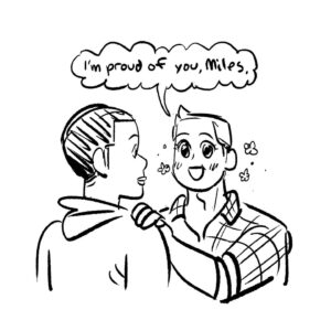Domee Shi Instagram - A couple of silly doodles about #spidermanmilesmorales I finished the game! Short and sweet, but something was very off 😂I’ll never accept the new Peter design!!