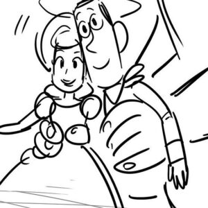 Domee Shi Instagram - Part 1/3: While developing the story for Bao, I worked as a story artist on #toystory4 for two years! So impressed with how the film turned out, but just for fun, here’s a snippet of one of my fav scenes that was cut (and now lives on in the art book!). In this early version, Woody meets Bo for the first time in years in a seedy toy gambling den, where she’s hustling to win supplies to repair herself and her broken friends.