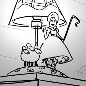 Domee Shi Instagram - Part 1/3: While developing the story for Bao, I worked as a story artist on #toystory4 for two years! So impressed with how the film turned out, but just for fun, here’s a snippet of one of my fav scenes that was cut (and now lives on in the art book!). In this early version, Woody meets Bo for the first time in years in a seedy toy gambling den, where she’s hustling to win supplies to repair herself and her broken friends.