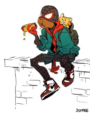 Domee Shi Instagram - Played a lot of #spidermanmilesmorales this weekend! Love the game, hate the new Peter design 😭