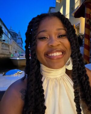 Dominique Fishback Instagram - I think for a while I forgot how to smile. 

Repression is such a dimmer of the divine light we all have inside of us and it is so stealthy. 

I somehow let experiences and pain put a filter on me, of which I could not see. 
That’s ok. We live to learn 🫶🏽

One day in June last summer, I randomly walked into a wholistic shop in Brooklyn. 

I said something to my friend and it was in there that the owner,  a black woman, told me that “I had resisted too long.”
I wanted to catch an attitude cause nobody asked her 😂 but I couldn’t because I knew she was right  and I did in fact walk in that shop hopeful for insight. 🧘🏾‍♀️

She said we have “3 choices in life.. Ignore. Resist or follow… “ could it be that all these years I confused resisting and  following …

I thought that by verbalizing I didn’t agree with something that was resistance but in fact was I still just following? 
 
Now I know, it was that I was resisting the wrong thing. I was resisting my own heart. 

Why do we do such hurtful things like that?

This January I declared that I just wanted to wake up everyday and be happy not because of what’s happening in my career or my love life but just of my own volition. 

 So happy to see I’m smiling again and this time it’s a smile of my own making  and still I appreciate you guys for holding space for it. 🥹☺️🌀🪷🦋✨