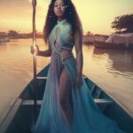 Dominique Fishback Instagram - ⚔️ The Crown Princess ⚔️ Such an inspiring shoot😍 Thank you 🙏🏽 photos: @steiner.creative Makeup: @muaxsally hair: @sharifposton Dress : @hassidrissofficial @thuso.mbedu my warrior soul sister