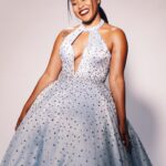 Dominique Fishback Instagram - ♠️ The People’s Princess. ♠️ Thank you to @miumiu for a dress so befitting last night. My first Emmy Nomination. 🥹 @madisonguest you style me to perfection and I love you @billieegene you love and look out for me for in more ways than glam and I appreciate you. @elizabeth.semande thank you for flying from nyc to do my hair . I love it so much. So glad that you’re on team Dom! All the people behind the scenes and on my team I am grateful @jpwphoto thank you for always capturing such special moments in my career @jowaansully you already know 🫶🏽 @meghankucich thank you for all your help and style behind the seams :) Yall are soooo #oFISHial More to come. Congratulations to everyone. @televisionacad