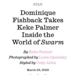 Dominique Fishback Instagram - The extraordinary @keke took the time out of her busy boss life to interview me for @interviewmag on behalf of #swarm. I love this conversation so much. Check it out at the link in my bio. Thank you interview for having me 🌸 Photos by @luisa_opalesky Styled by Cody Allen Hair by @sharifposton Makeup by @zaheersyn