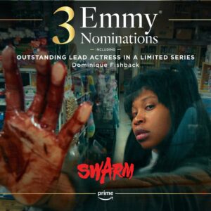 Dominique Fishback Instagram - Seriously …. I’m going to look back at my vision boards from the last 8 years or so and journal about the love and pride I feel to get to say that I have been Emmy Nominated. @televisionacad 🥹🫶🏽🥹

I’m really thankful to everyone who helped to make this dream a reality.  My wonderful cast and crew! Congratulations to team @swarmonprime @janinenabers @donaldglover @primevideo
