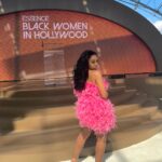 Dominique Perry Instagram - I always wanted to be at this amazing event but said I'll just wait my turn until I'm actually invited. Gods timing is impeccable! "Diarra from Detroit" at the Essence women of Hollywood brunch. 💕 Dress: @nicholelynel Hair: @hairbylex Makeup: ME
