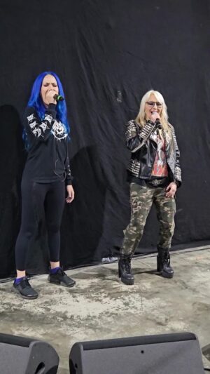 Doro Pesch Instagram - Rehearsing 'All For Metal' for my anniversary show with Canadian beauty #AlissaWhiteGluz of #ArchEnemy!
This was so much fun! 
🤘💪❤️🙏
Love, Doro
-
@alissawhitegluz 
@archenemyofficial 
-
-
-
-
#doropesch #conqueress #allweare #warlock #allformetal #triumphandagony #dorofürimmer #metal #heavymetal #rock #metalhead #metalqueen #queenofmetal #fürimmer #doro40 #metalheads #rocknroll #hairmetal #blondeshavemorefun #vegan #soberlife #nuclearblastrecords @nuclearblastrecords #monstersofrock #monstersofrockradio