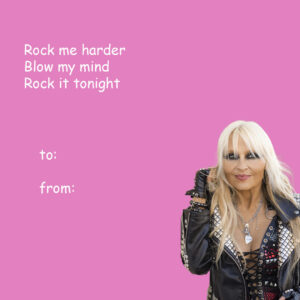 Doro Pesch Instagram - ❤️❤️❤️
This Wednesday is Valentine's Day, and I will release my new single 'Heart In Pain'!
Pre-save link in my stories!
Which of these "cards" would you send to your Valentine this year?
❤️❤️❤️
#Love, #Doro
-
-
-
-
-
-
#doropesch #conqueress #allweare #warlock #allformetal #triumphandagony #dorofürimmer #metal #heavymetal #rock #metalhead #metalqueen #queenofmetal #fürimmer #doro40 #metalheads #rocknroll #hairmetal #blondeshavemorefun #vegan #soberlife #nuclearblastrecords @nuclearblastrecords #monstersofrock #monstersofrockradio #valentine #valentinesday #allyouneedislove #loveisallaround